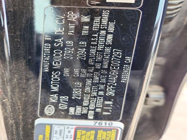 2019 KIA FORTE FE/LX/LXS — VINS