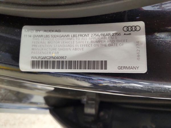 2015 AUDI A6 — VINS