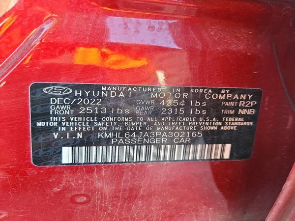 2023 HYUNDAI SONATA SEL — VINS