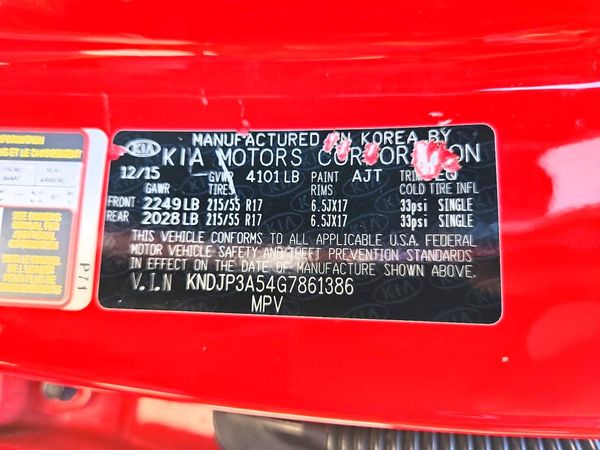 2016 KIA SOUL Exclaim — VINS