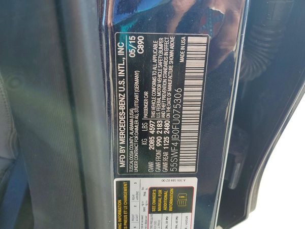 2015 MERCEDES-BENZ C Base — VINS
