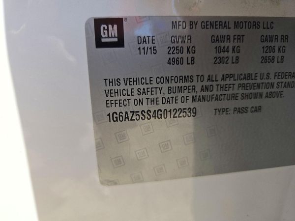 2016 CADILLAC CTS Premium — VINS