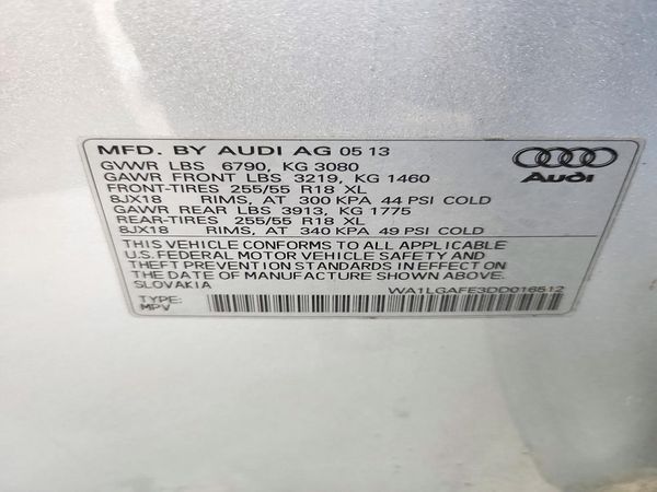 2013 AUDI Q7 Premium Plus — VINS