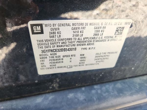 2013 CADILLAC SRX Luxury — VINS