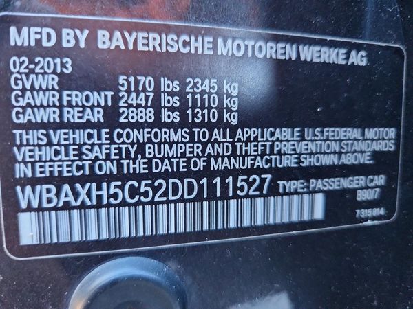 2013 BMW 528 — VINS