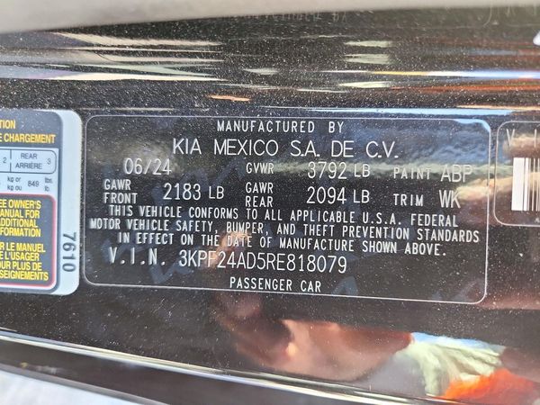 2024 KIA FORTE LX, LXS — VINS