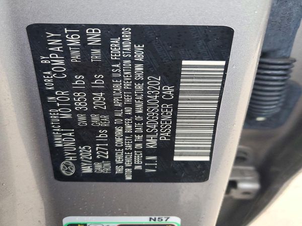 2025 HYUNDAI ELANTRA SEL Convenience — VINS