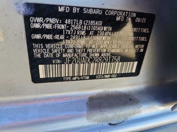 2024 SUBARU CROSSTREK Premium — VINS
