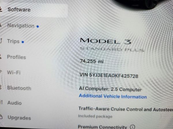 2019 TESLA MODEL 3 — ODOM