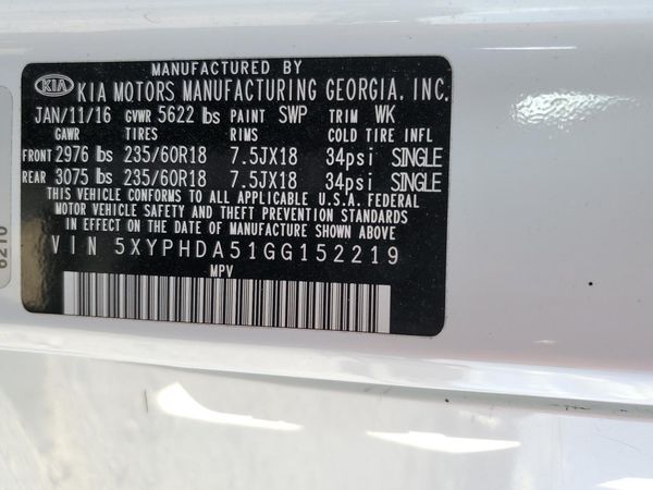2016 KIA SORENTO EX