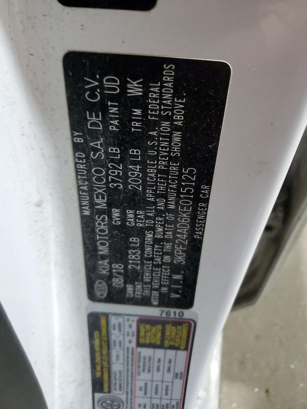 2019 KIA FORTE FE/LX/LXS