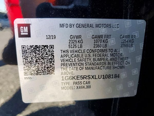 2020 CADILLAC CT6 Luxury (CSAV) — VINS