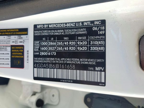 2018 MERCEDES-BENZ GLE GLE350 — VINS
