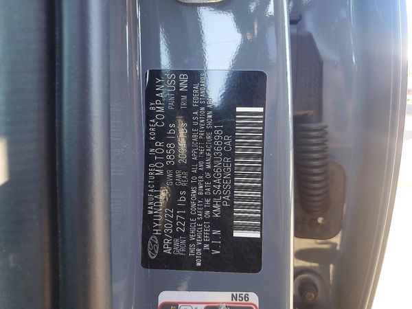 2022 HYUNDAI ELANTRA SEL w/ Convenience Pkg — VINS