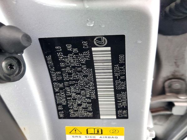 2019 LEXUS ES350 350 — VINS