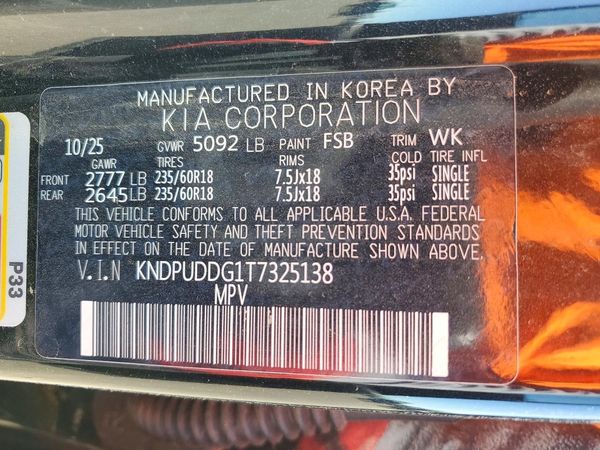 2026 KIA SPORTAGE — VINS