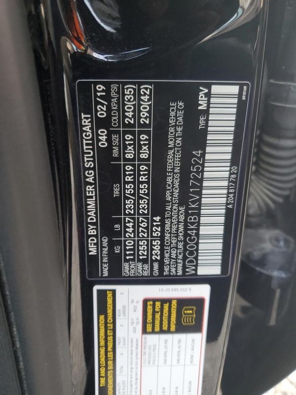 2019 MERCEDES-BENZ GLC 300 4MATIC GLC 300-4M