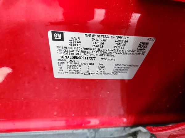 2013 CHEVROLET EQUINOX 1LT — VINS