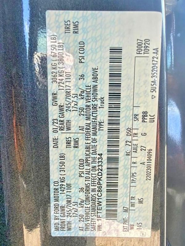 2023 FORD F150