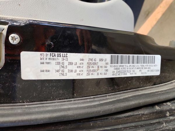 2016 DODGE GRAND CARAVAN SXT — VINS