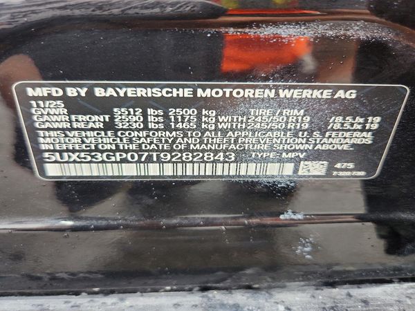2026 BMW X3 30 xDrive — VINS
