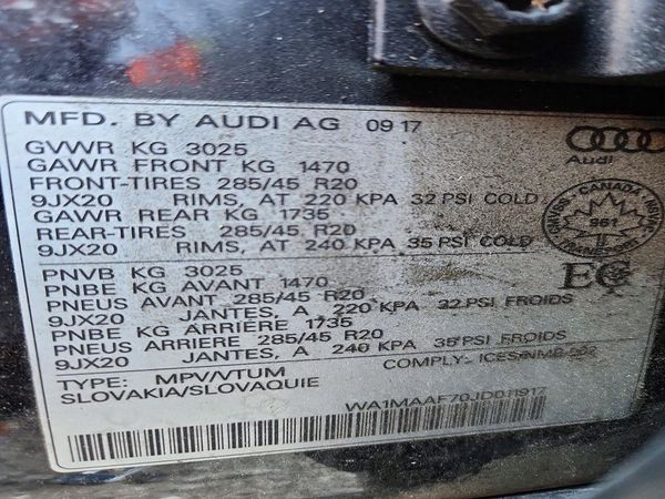 2018 AUDI Q7 — VINS