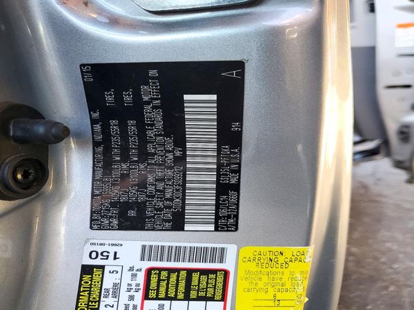 2015 TOYOTA SIENNA — VINS