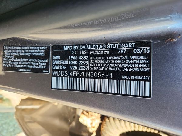 2015 MERCEDES-BENZ CLA CLA250 — VINS
