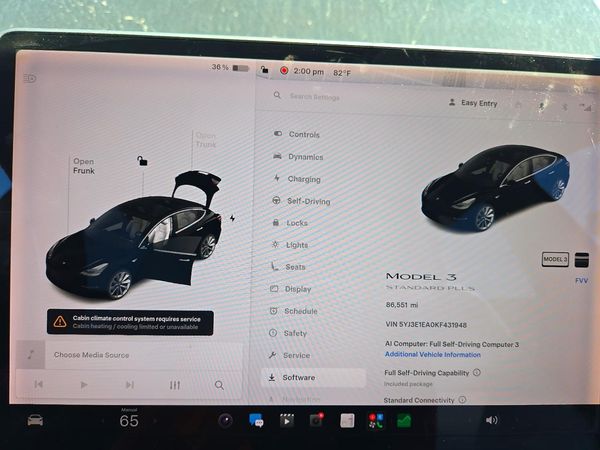 2019 TESLA MODEL 3 — ODOM
