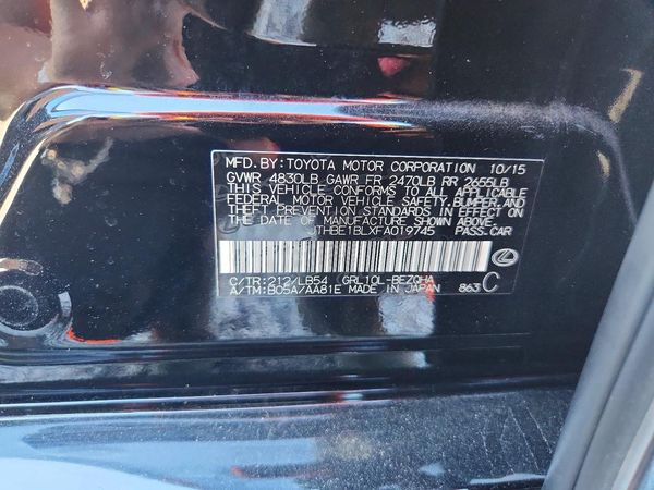2015 LEXUS GS 350 — VINS