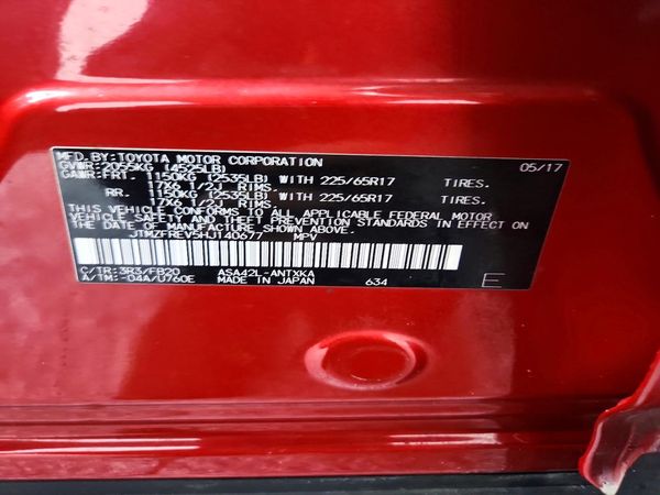 2017 TOYOTA RAV4 LE — VINS