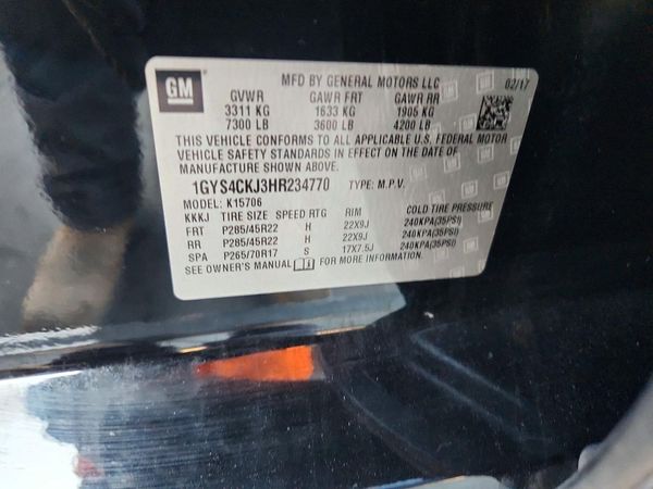 2017 CADILLAC ESCALADE Premium Luxury — VINS