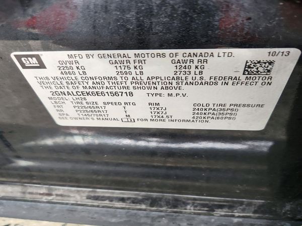 2014 CHEVROLET EQUINOX 2LT — VINS