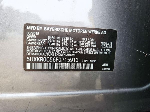 2015 BMW X5 xDrive35i — VINS