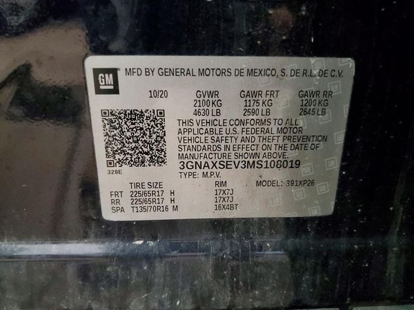 2021 CHEVROLET EQUINOX LS — VINS