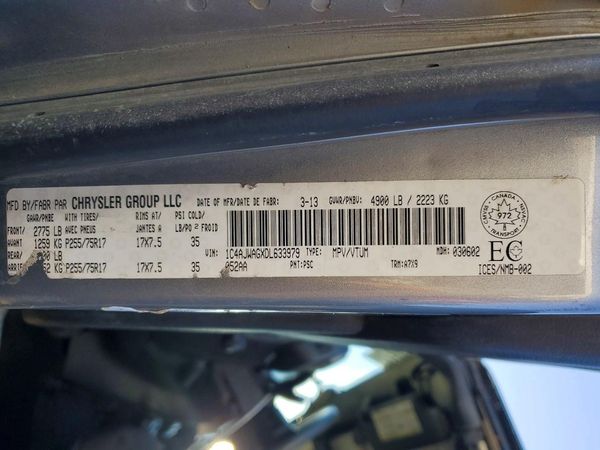 2013 JEEP WRANGLER Sport — VINS