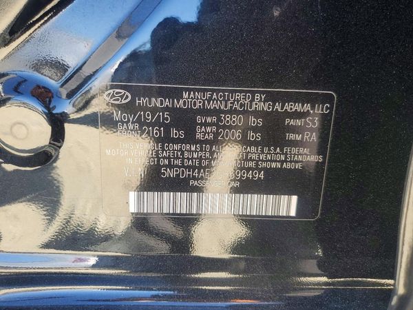 2016 HYUNDAI ELANTRA — VINS