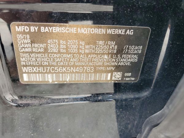 2019 BMW X1 sDrive28i — VINS