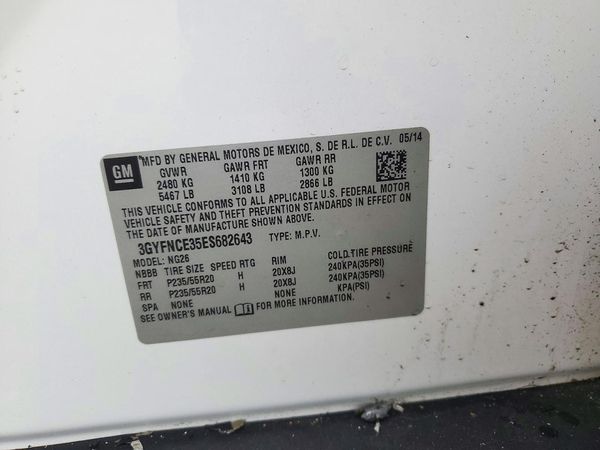 2014 CADILLAC SRX Performance — VINS