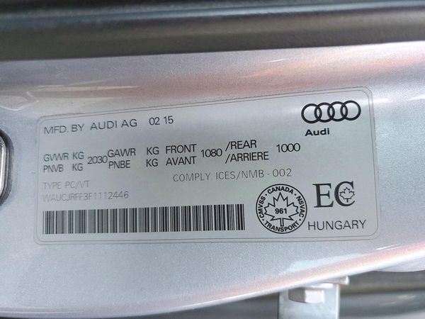 2015 AUDI A3 Premium Plus — VINS
