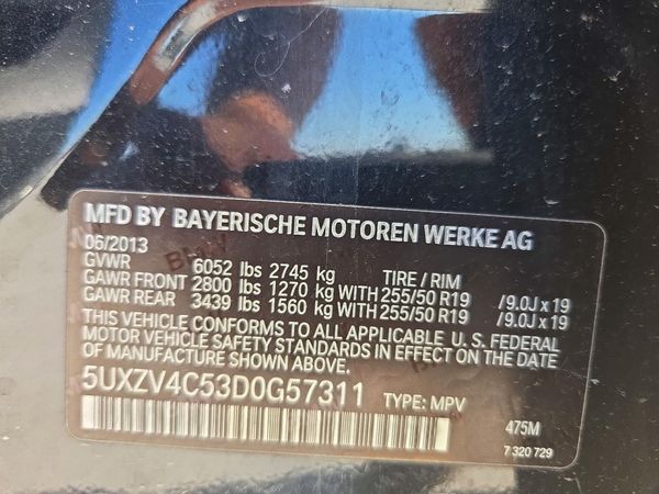 2013 BMW X5 xDrive35i — VINS
