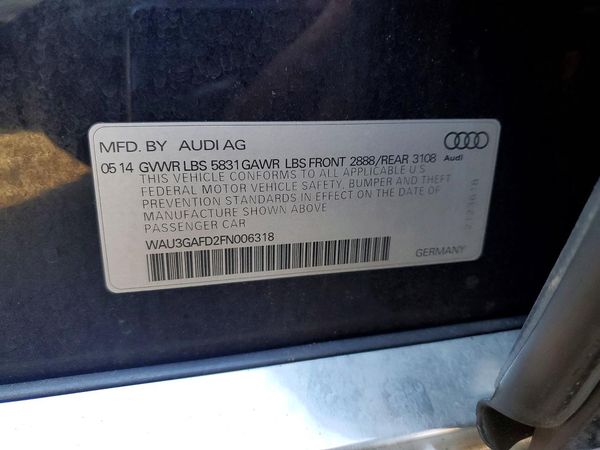 2015 AUDI A8 L — VINS