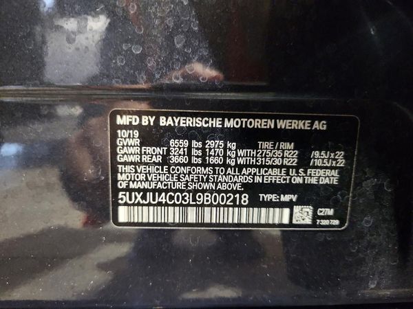 2020 BMW X5 M50i — VINS