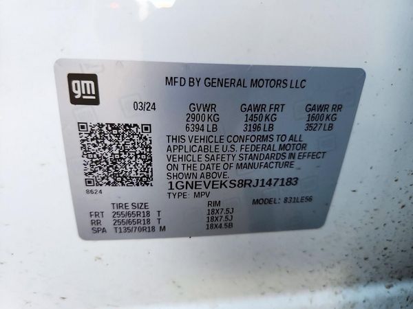 2024 CHEVROLET TRAVERSE LS — VINS