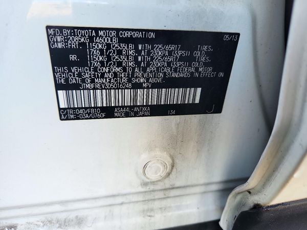 2013 TOYOTA RAV4 Standard — VINS