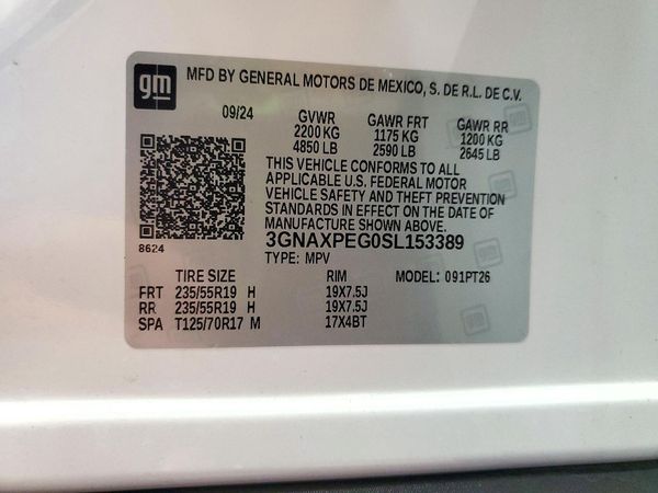2025 CHEVROLET EQUINOX 1LT — VINS