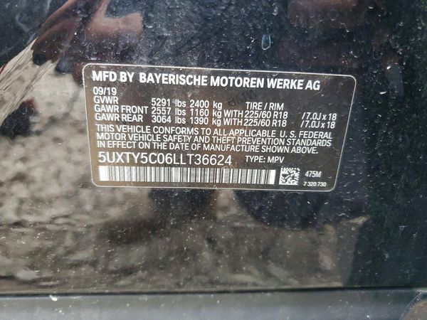 2020 BMW X3 xDrive30i — VINS