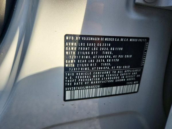 2018 VOLKSWAGEN TIGUAN SE, 4Motion SEL — VINS