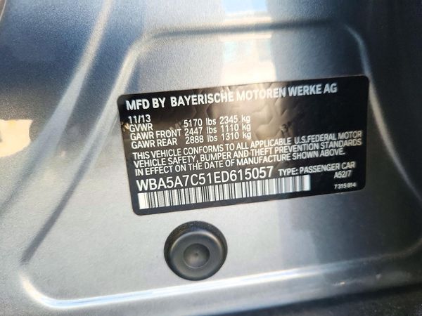 2014 BMW 528 xDrive — VINS