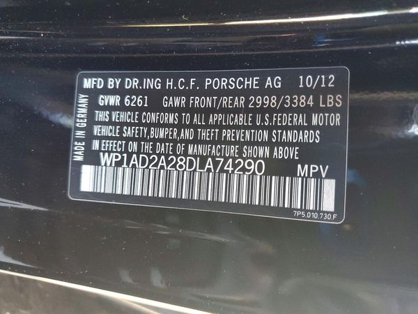 2013 PORSCHE CAYENNE GTS — VINS